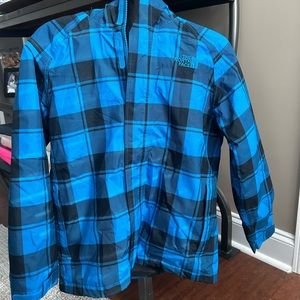 Kids North Face, Blue and Black winter coat/ski jacket. Size 14/16 Boys